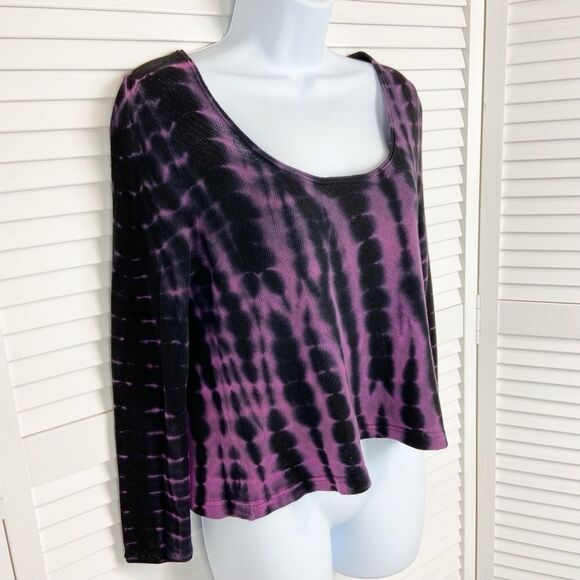Urban Outfitters Staring at Stars Purple & Black Tie Dye Sweater | Size M - Picture 2 of 6